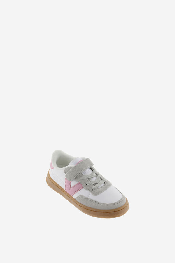 Victoria Kids Children's sneakers with contrasting details and elastic laces pink