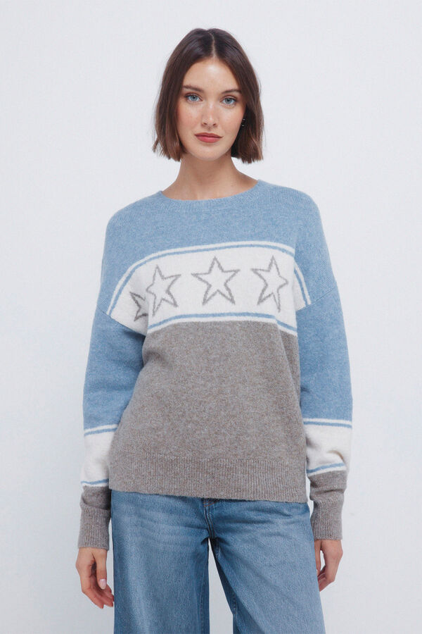 Springfield Jersey intarsia estrellas estampado