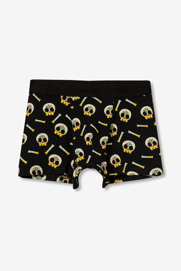 Tiffosi Boxers con estampado de calaveras negro