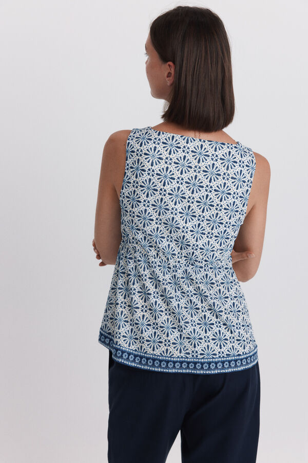 Springfield Border print top printed