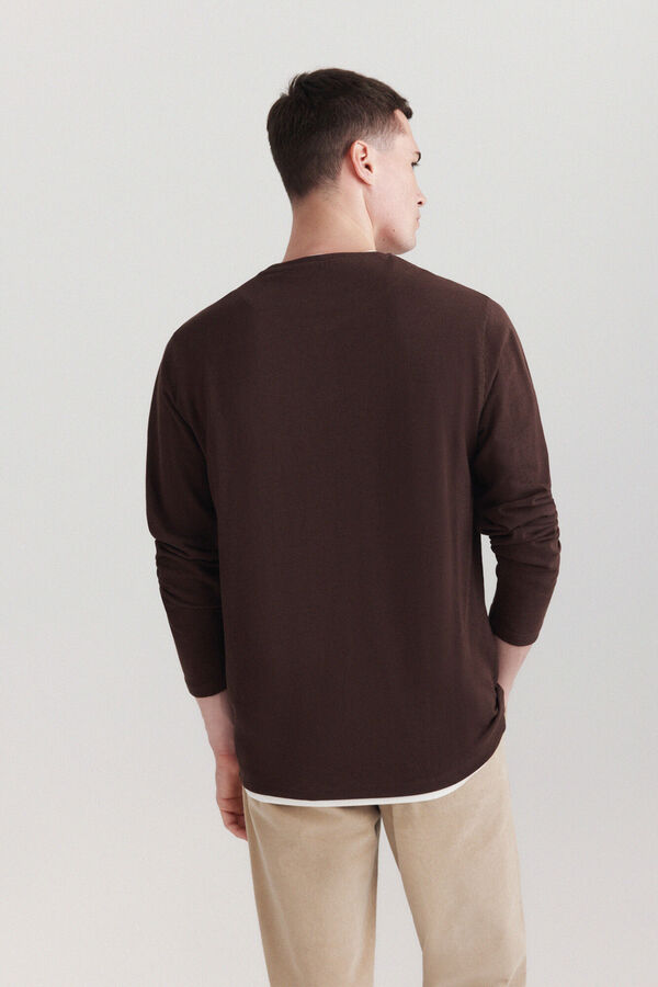 Springfield Double long sleeve Henley T-shirt nude