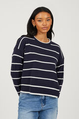 Brave Soul Jersey de punto a rayas azul