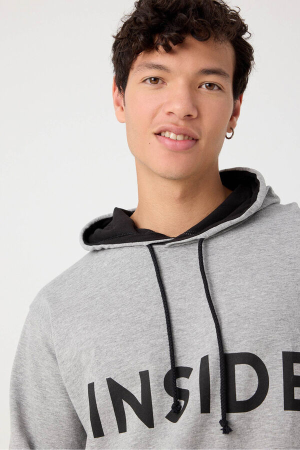 Inside Sudadera B&aacute;sica Logo gris