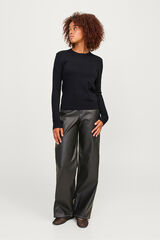 Jack & Jones Su&eacute;ter de malha slim fit preto