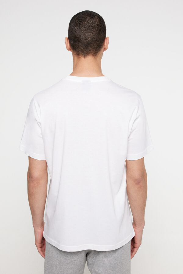 Springfield T-shirt manga curta de homem branco