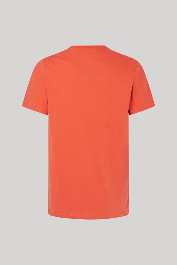 Springfield Slim fit logo print T-shirt narančasta