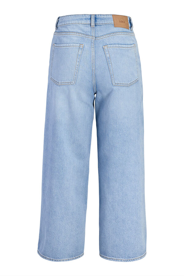 Jack & Jones Jeans cropped tiro alto lavado azul