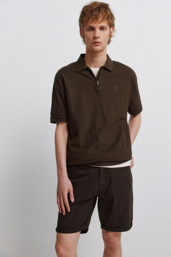 Springfield Washed 5-pocket slim fit Bermuda shorts nude