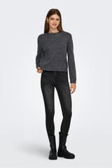 Only Pullover mit Spitzendetail Grau