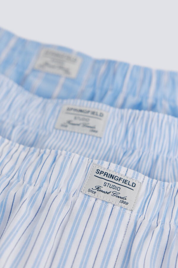 Springfield Blue striped 3-pack boxers blue