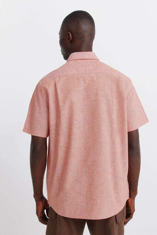 Springfield Linen short sleeve shirt red