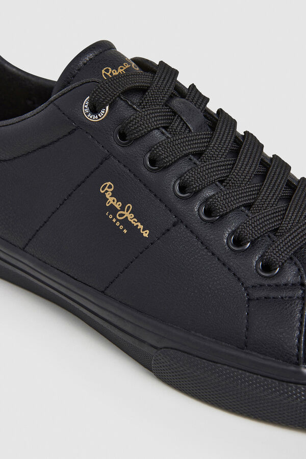 Pepe Jeans Zapatillas Cl&aacute;sicas Efecto Piel negro