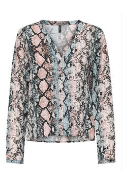 Only Camisa animal print manga larga