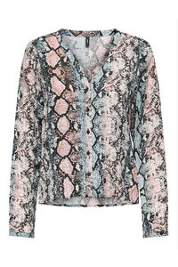 Only Camisa animal print manga larga