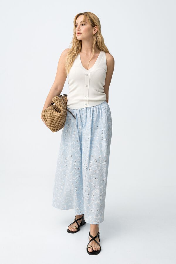 Tiffosi Falda bordada azul