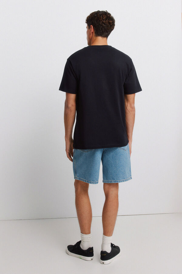 Springfield Bermudas jeans straight fit azul