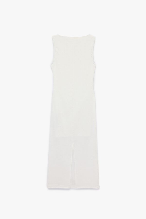 Koton Vestido midi ajustado beige