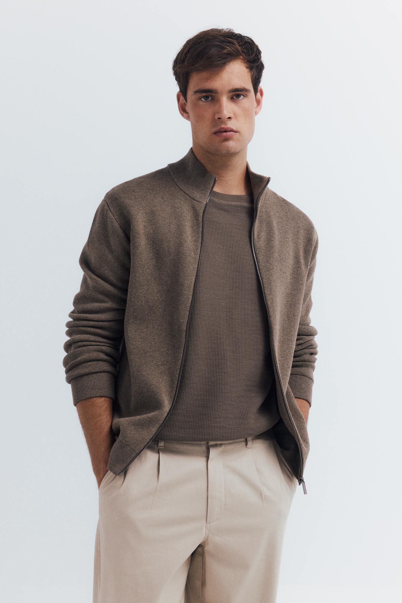 Springfield Casaco de malha com fecho-&eacute;clair Milano