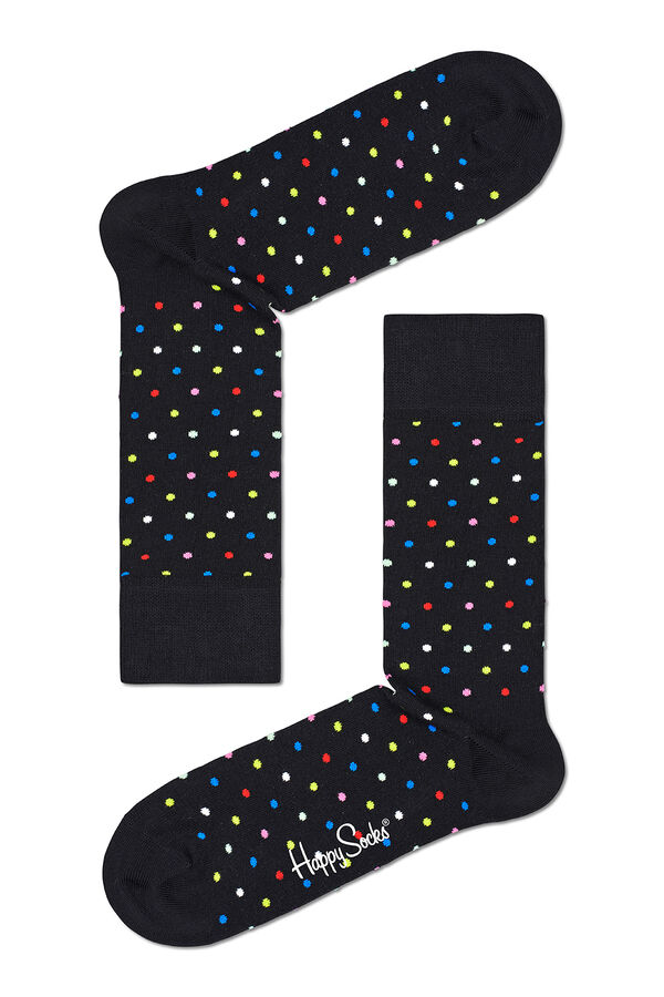 Springfield Black mini dot patterned socks fekete