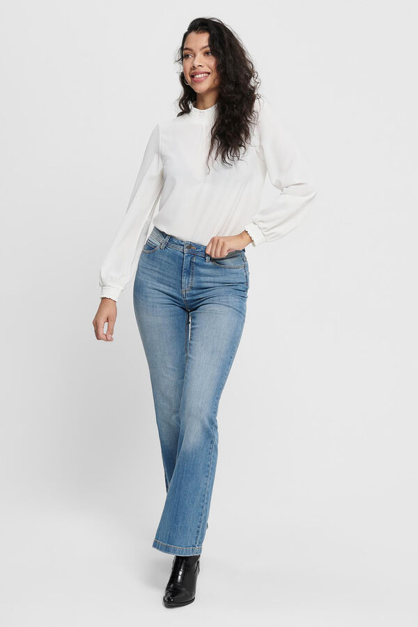 Springfield Flared high rise jeans plava