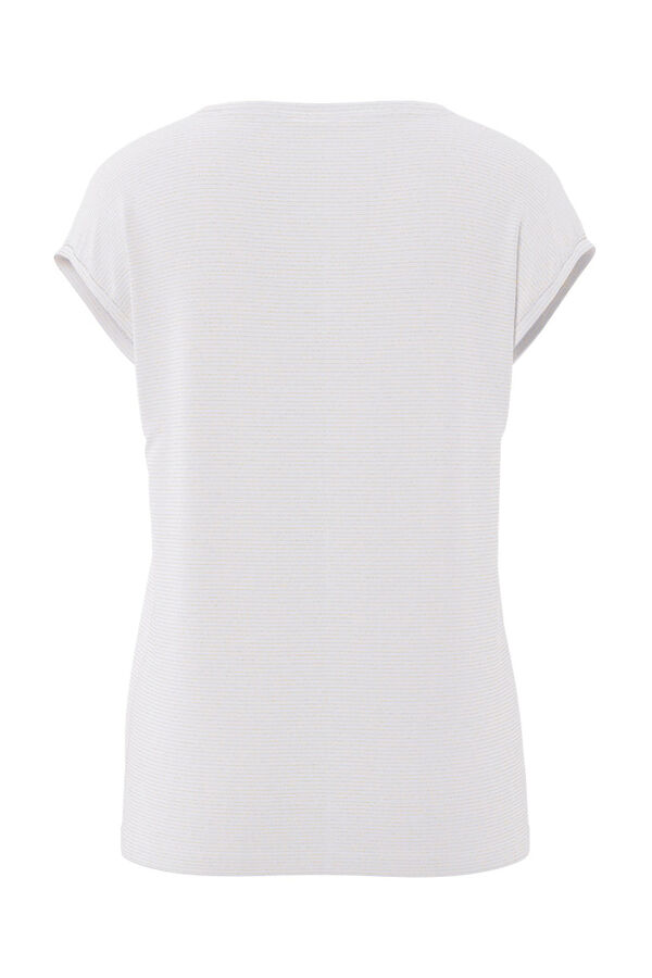 Pieces Lurex V T-shirt white