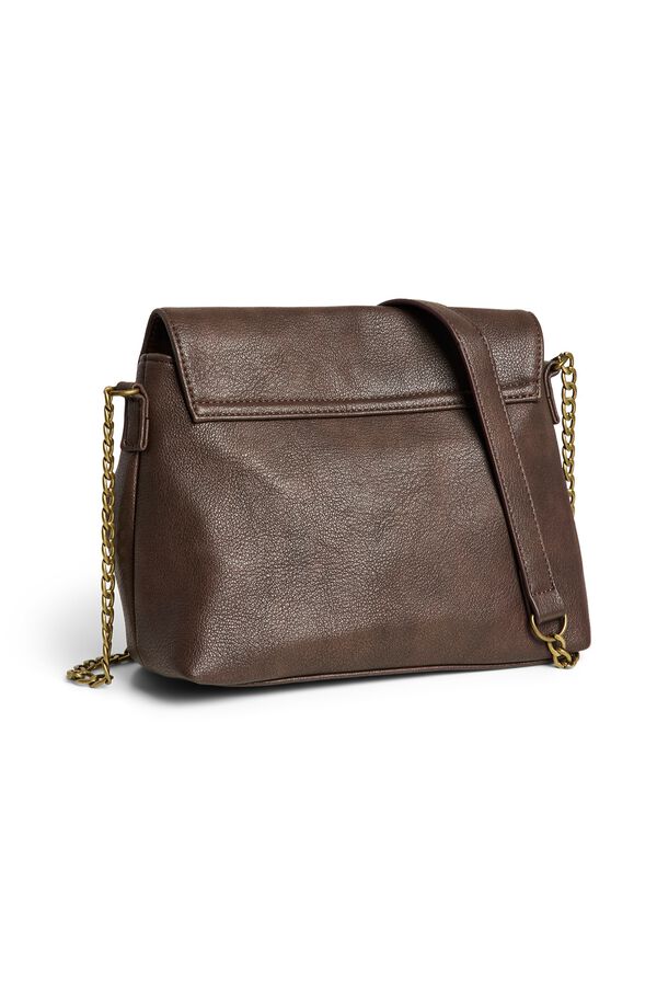 Pieces Crossbody bag with chain brown