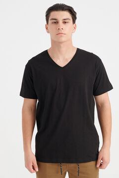 Springfield Essential V-neck T-shirt black