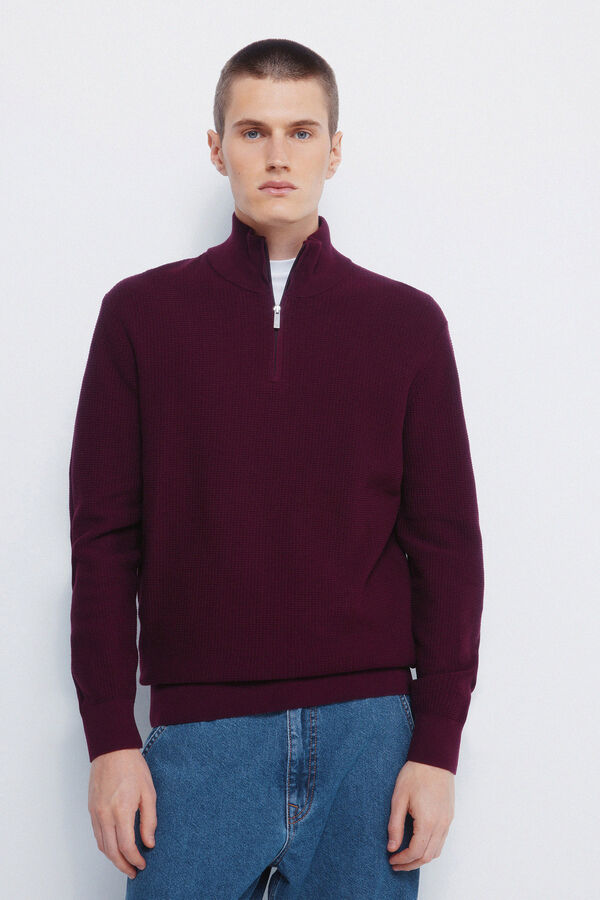 Springfield Plain zip fastening jumper printed