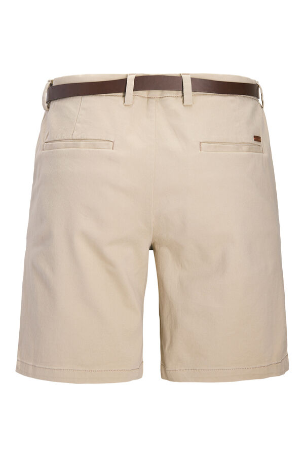 Jack & Jones PLUS Chino Bermuda shorts with belt brown
