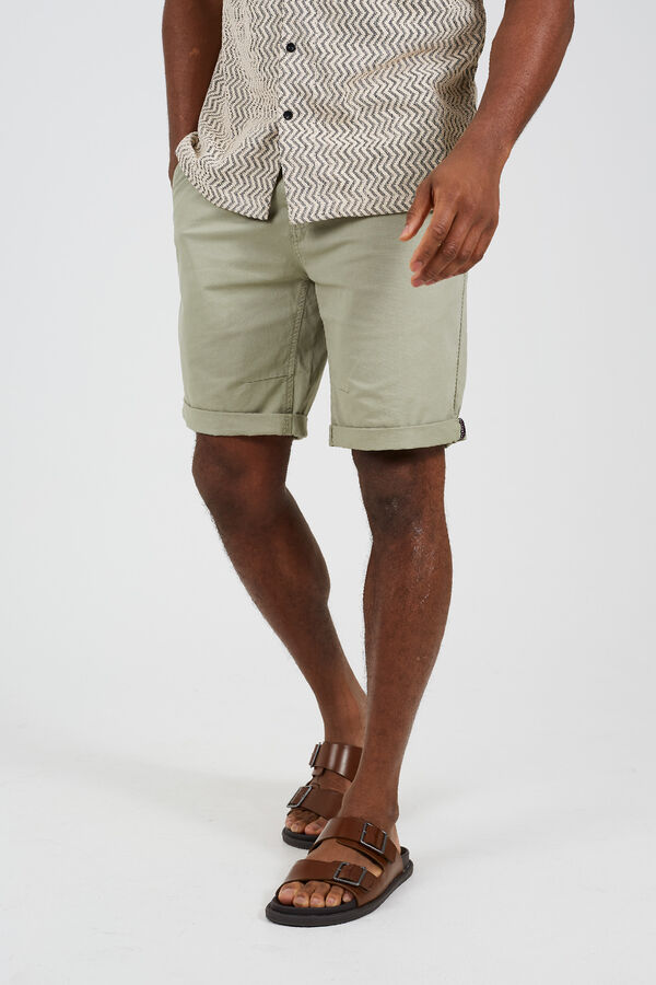 Brave Soul Short b&aacute;sico con cinco bolsillos kaki