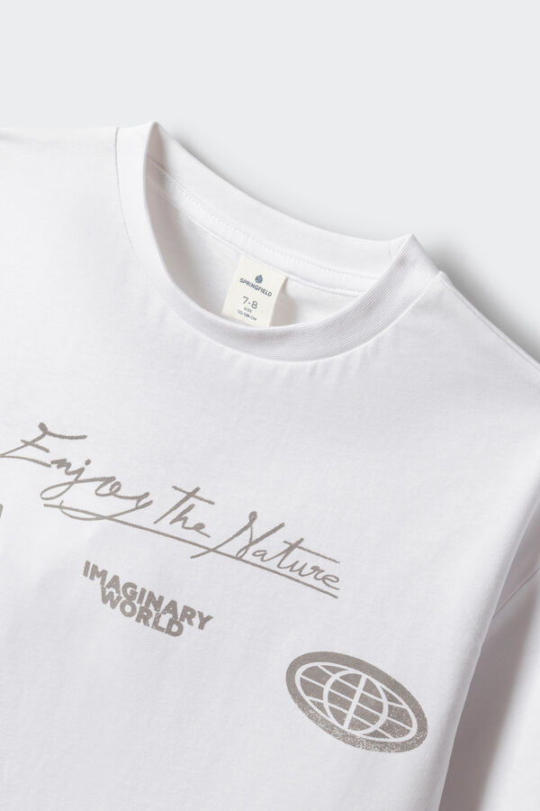 Springfield Kids Springfield dečija majica sa kratkim rukavima Bela