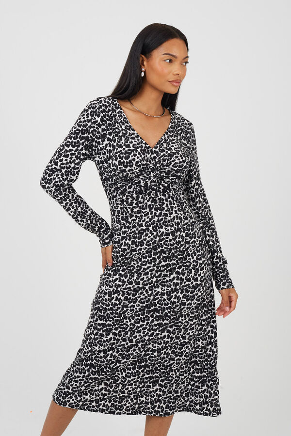 Brave Soul Long print dress Crna