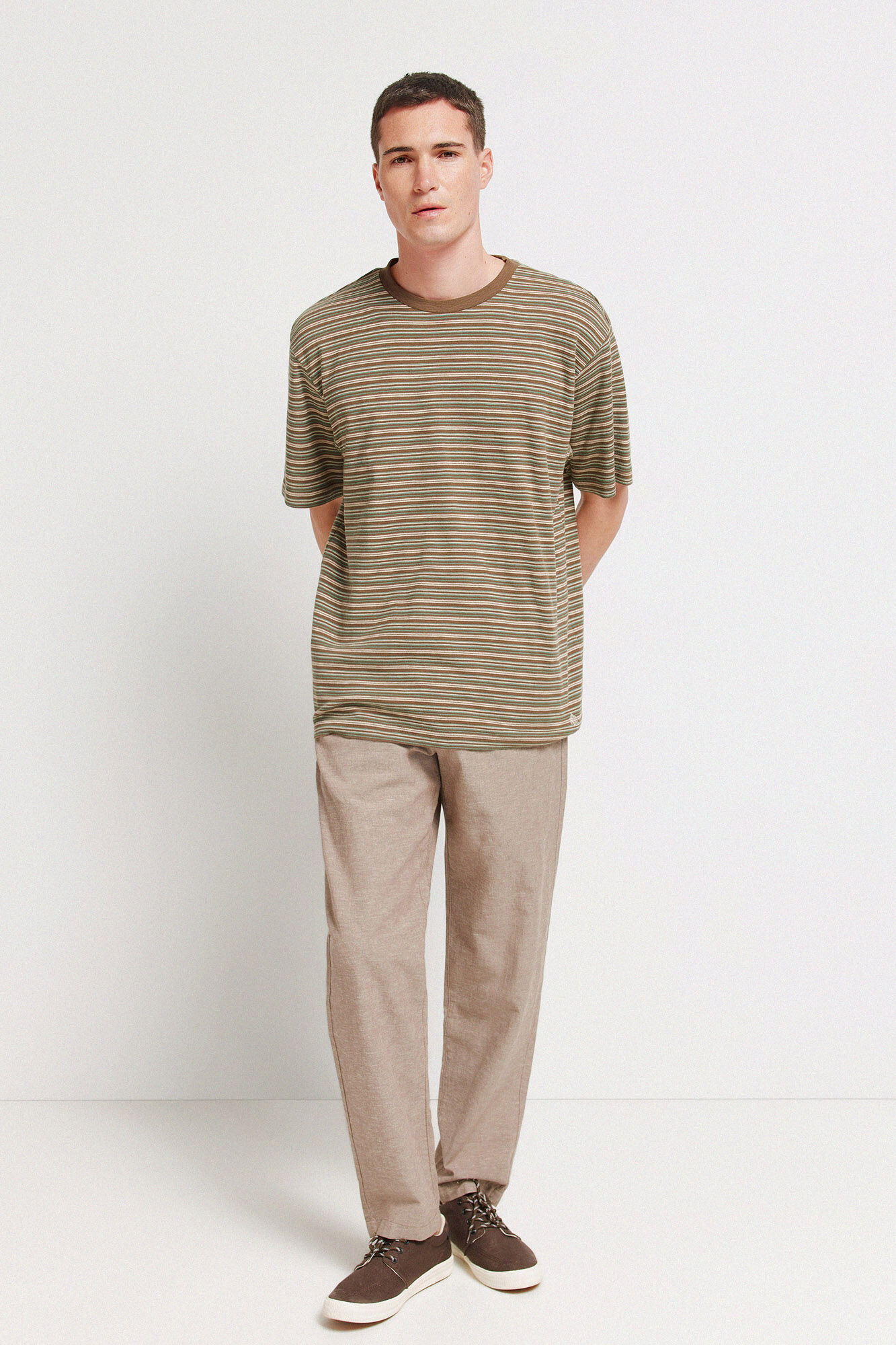 Springfield Textured striped T-shirt