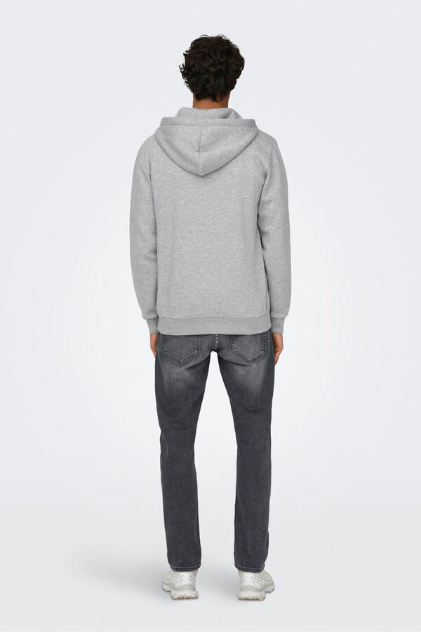 Only & Sons Sudadera con cremallera gris