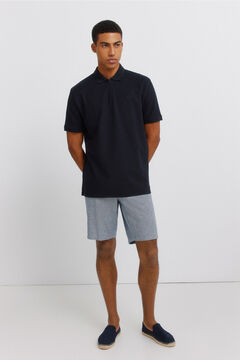 Springfield Dobby linen comfort fit Bermuda shorts