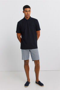 Springfield Dobby linen comfort fit Bermuda shorts