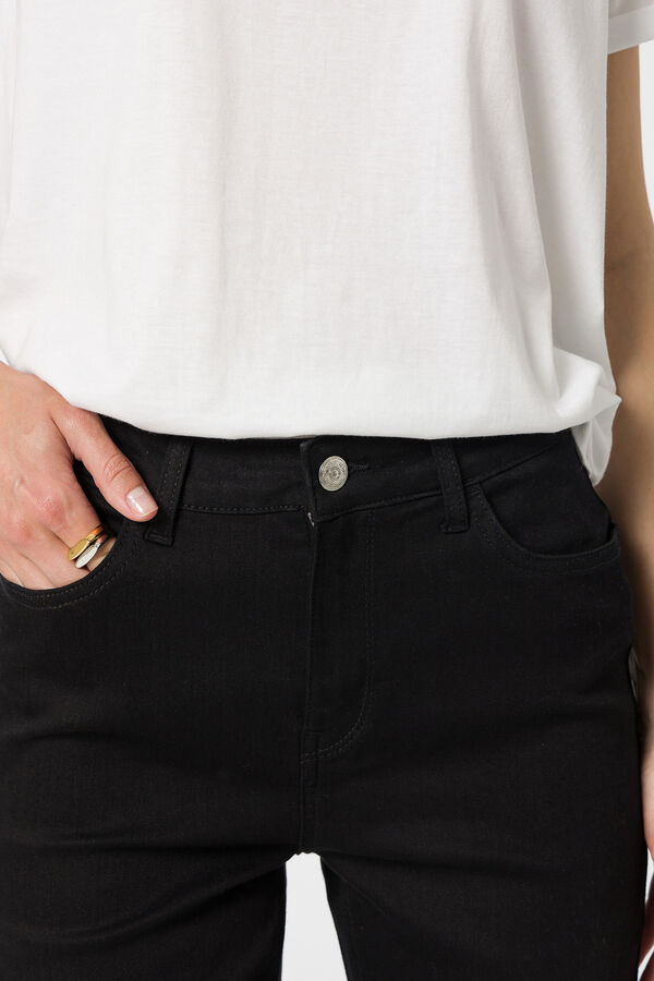 Tiffosi Cal&ccedil;a Jeans Skinny de Cintura Alta Lauren preto