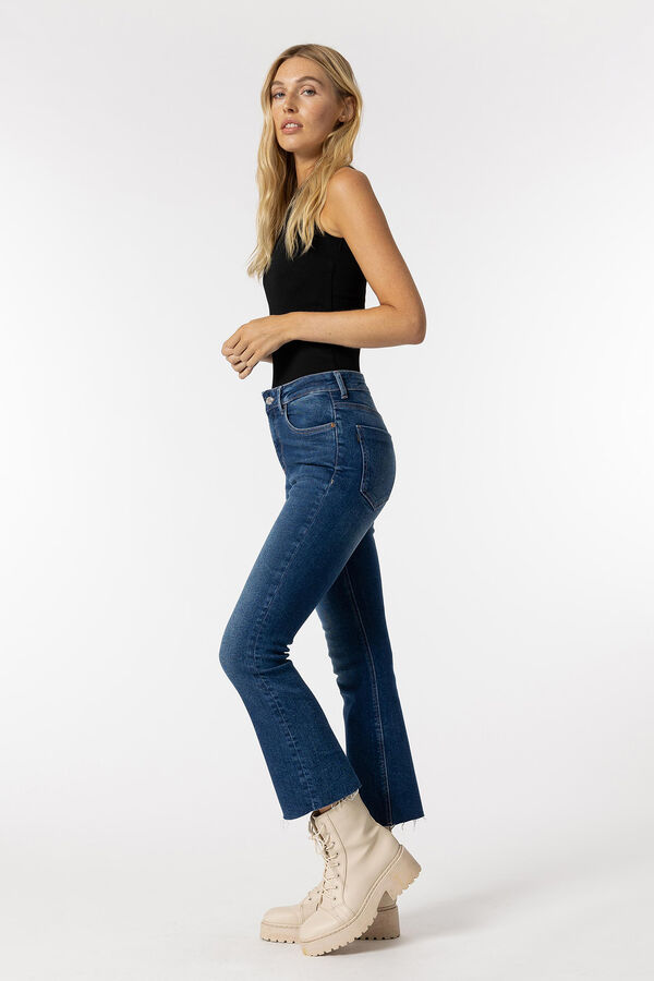 Springfield Megan Cropped Flare High Rise Jeans bluish
