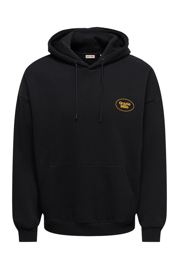 Only & Sons Sudadera oversized con capucha negro