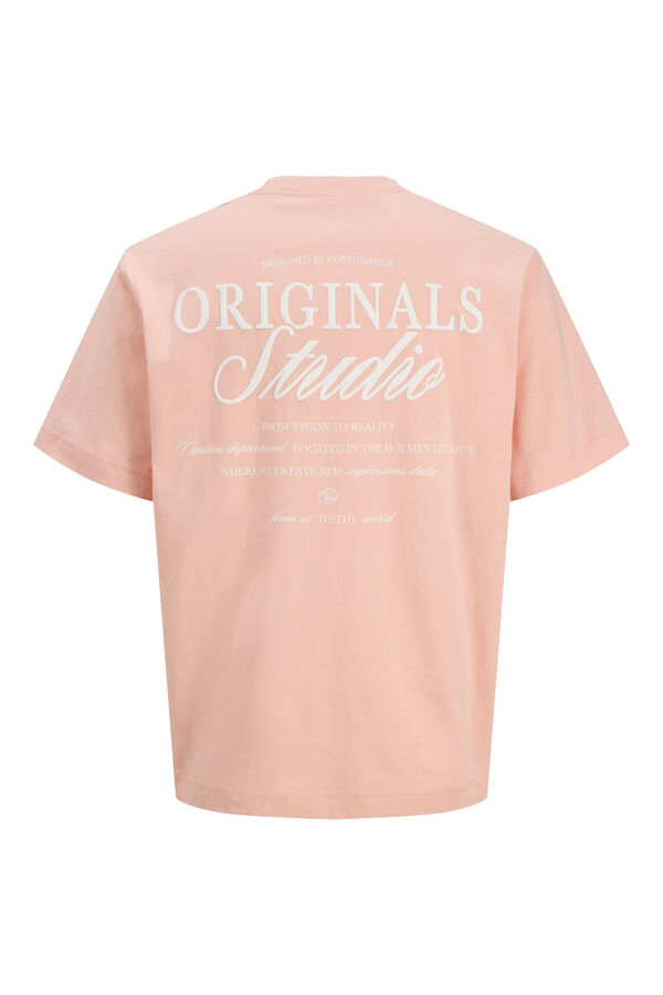 Jack & Jones Camiseta oversize backprint rosa