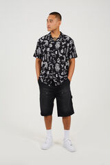 Brave Soul Camisa estampada de manga corta negro