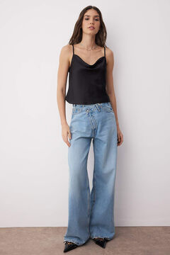 Trendyol Top de al&ccedil;as acetinado