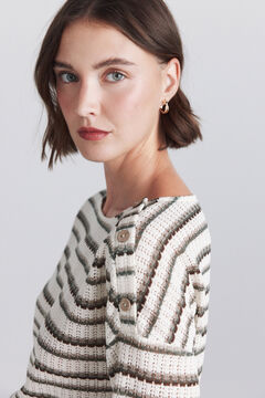 Springfield Striped shoulder buttons jumper