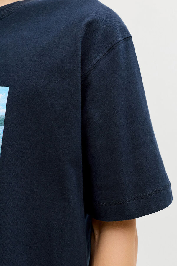 Jack & Jones Printed short sleeve shirt blue