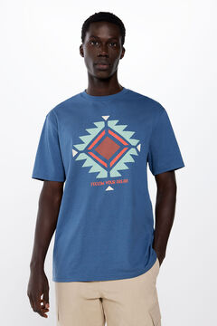 Springfield T-shirt ethnique bleu