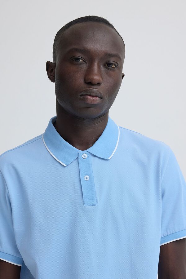Blend Piqu&eacute; regular polo shirt blue