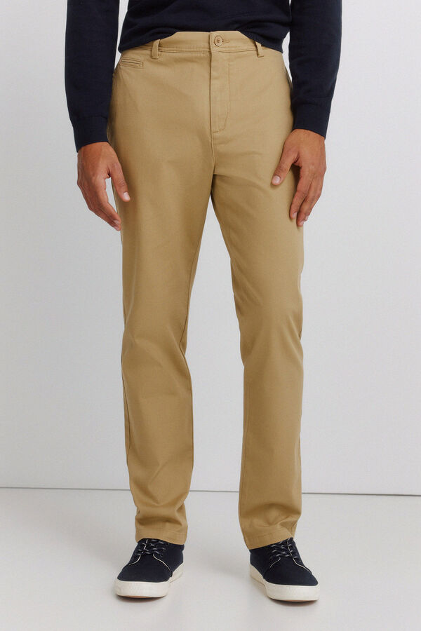 Springfield Chino pantalone standardnog kroja Bež