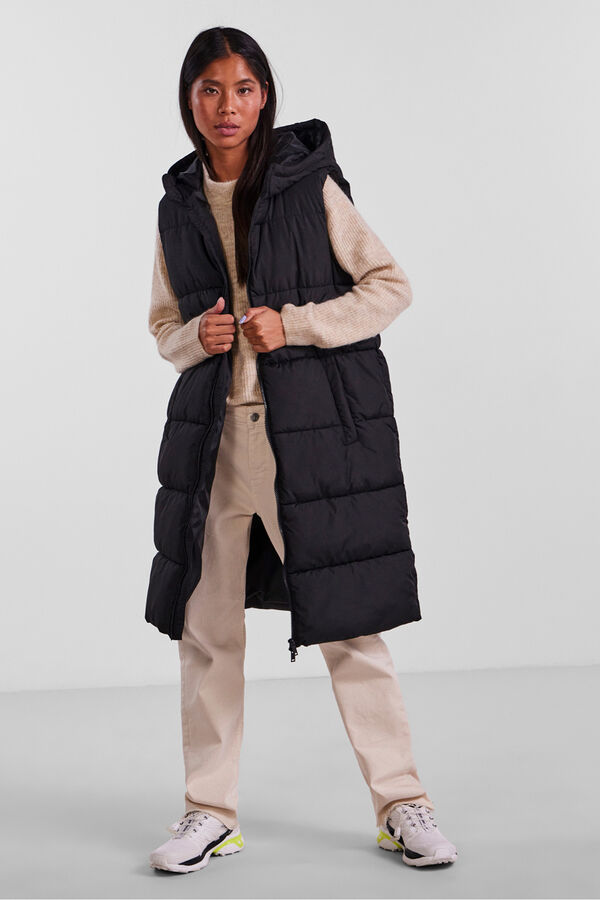 Pieces Quilted gilet Crna