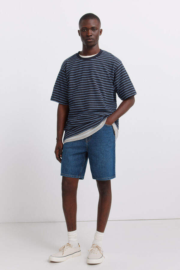 Springfield Denim regular fit Bermuda shorts blue