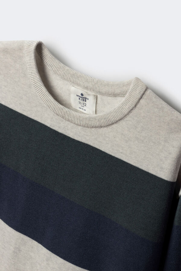 Springfield Kids Suéter riscas básico para meninos verde